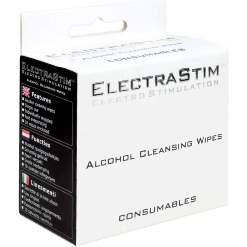 ELECTRASTIM TOALLITAS HIGIeNICAS CON ALCOHOL 10 UNIDADES