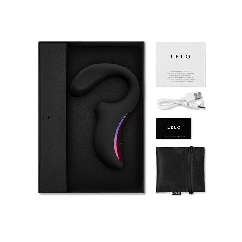 LELO ENIGMA DOBLE ESTIMULACIoN SUCCION MASAJEADOR NEGRO