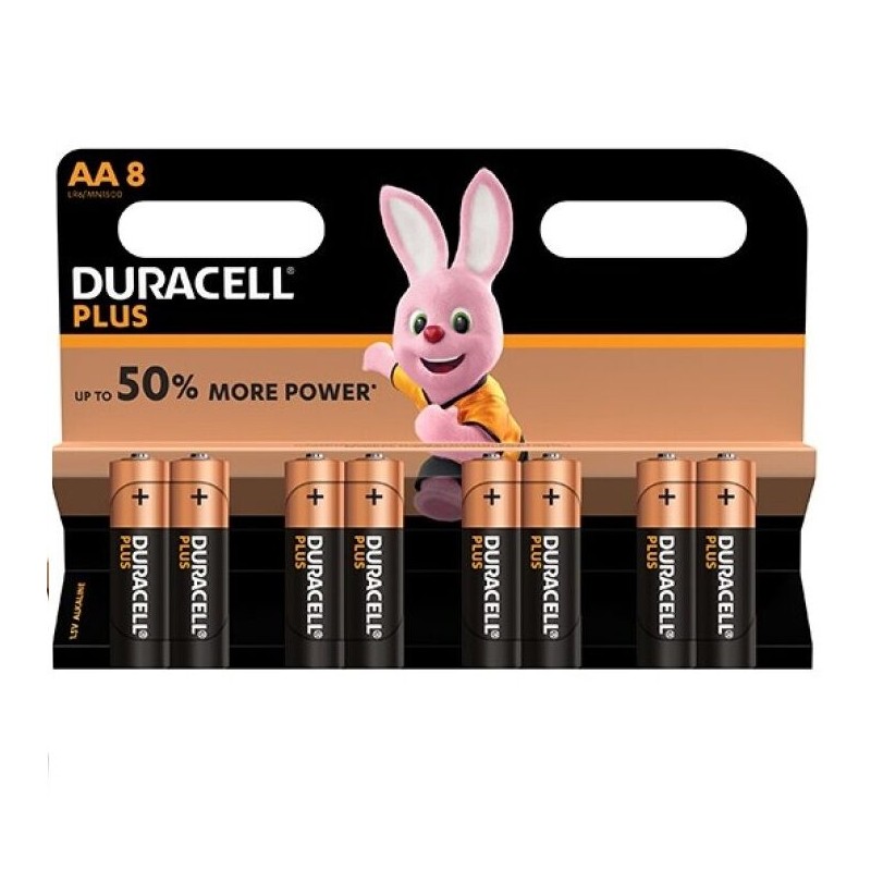 DURACELL PLUS POWER PILA ALCALINA AA LR6 BLISTER8