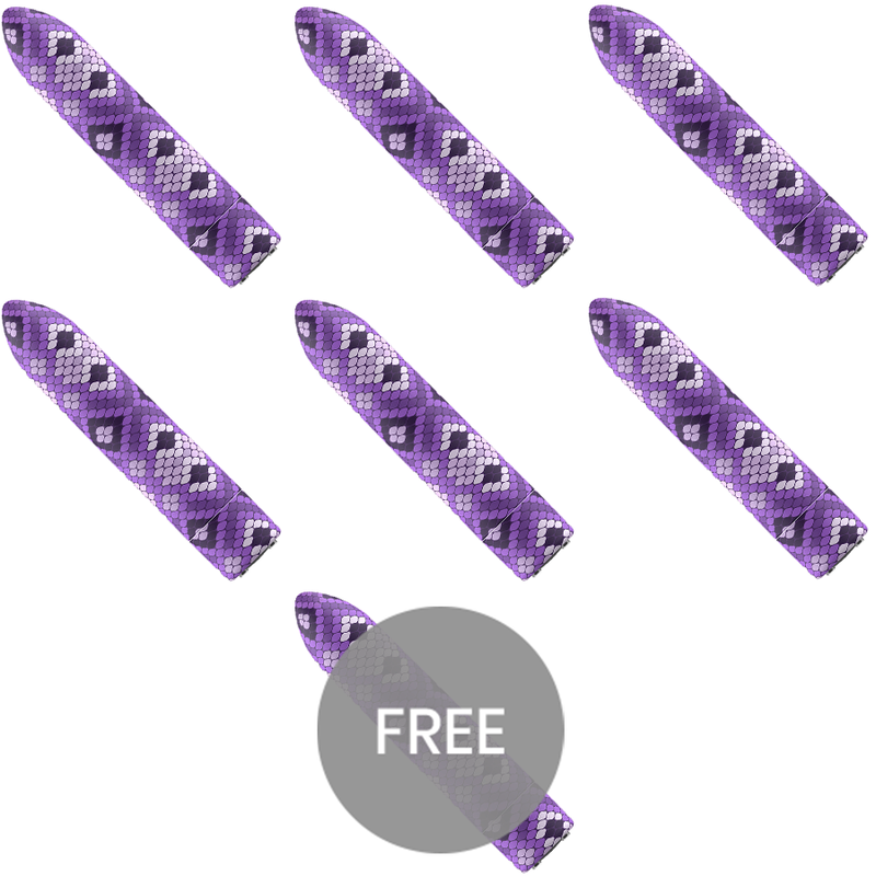 CUSTOM BULLETS BALA RECARGABLE SNAKE LILA 10 INTENSIDADES 6 1 GRATIS