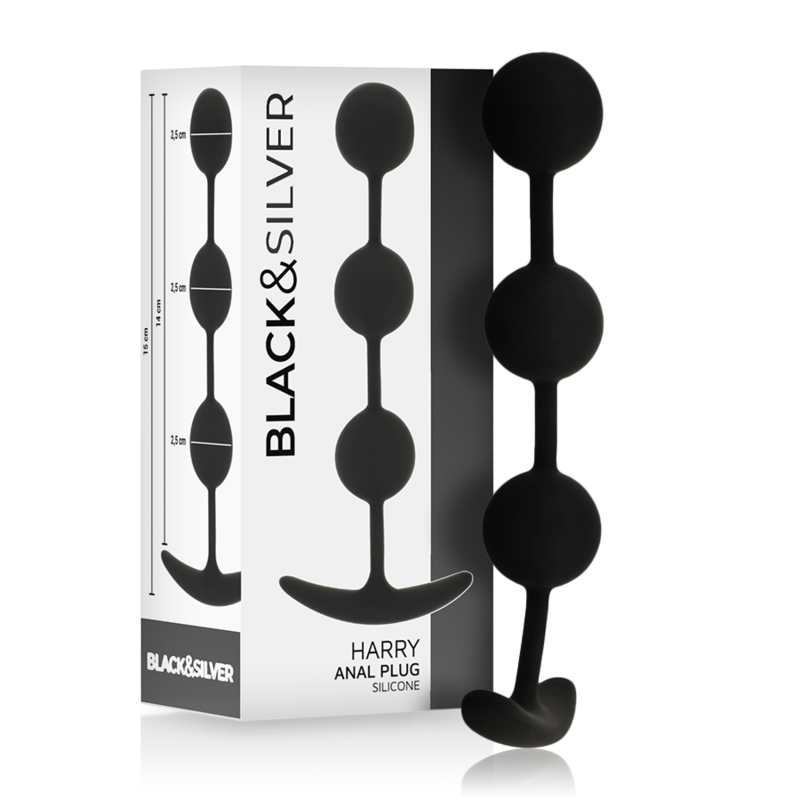 BLACKSILVER HARRY ROSARIO ANAL 3 ESFERAS SILICONA 14 CM
