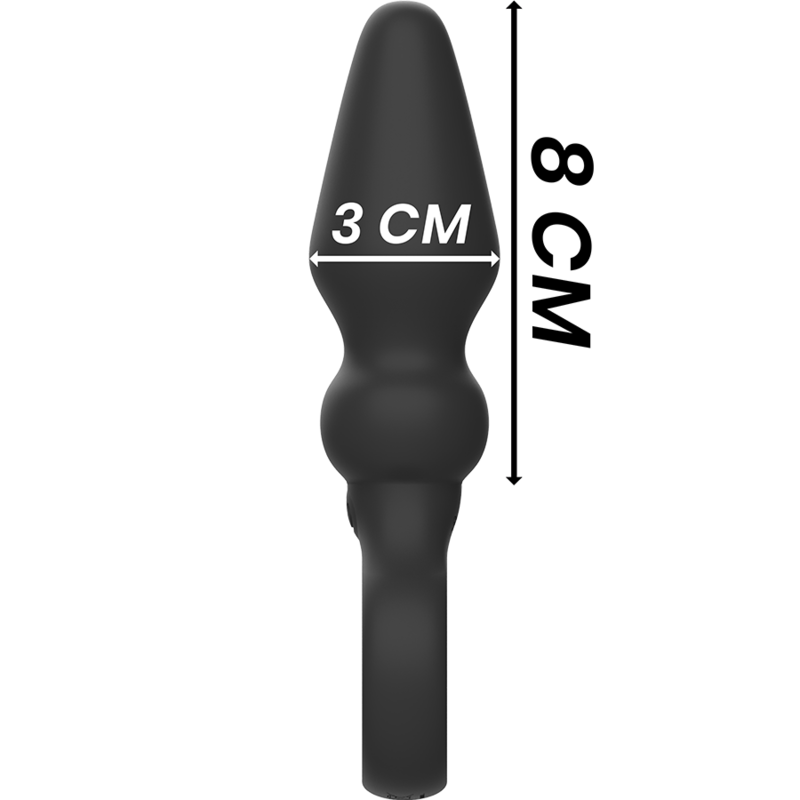 BLACKSILVER OZZY POTENTE VIBRADOR PLUG ANAL SILICONA