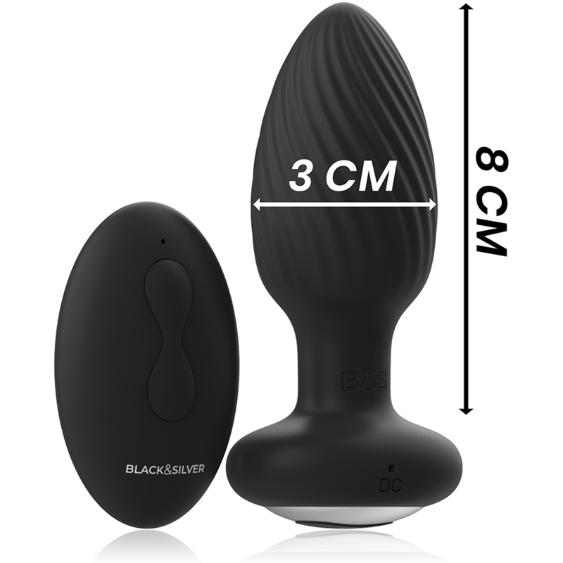 BLACKSILVER WELLS PLUG ROTADOR ANAL SILICONA CONTROL REMOTO