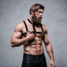FETISH SUBMISSIVE ATTITUDE ARNeS AJUSTABLE ECOPIEL PECHO CON COLLAR HOMBRE
