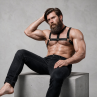 FETISH SUBMISSIVE ATTITUDE ARNeS AJUSTABLE ECOPIEL PECHO CON COLLAR HOMBRE