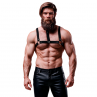 FETISH SUBMISSIVE ATTITUDE ARNeS AJUSTABLE ECOPIEL PECHO CON COLLAR HOMBRE