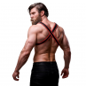 FETISH SUBMISSIVE ATTITUDE ARNeS BULLDOG ECOPIEL PECHO HOMBRE NEGRO ROJO