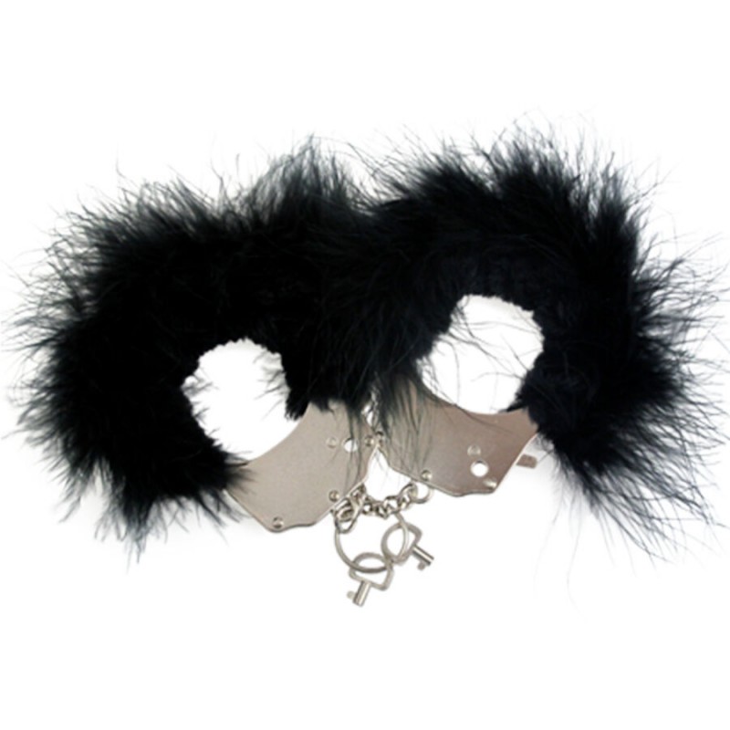 ADRIEN LASTIC ESPOSAS METAL CON PLUMAS NEGRO