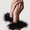 ADRIEN LASTIC ESPOSAS METAL CON PLUMAS NEGRO