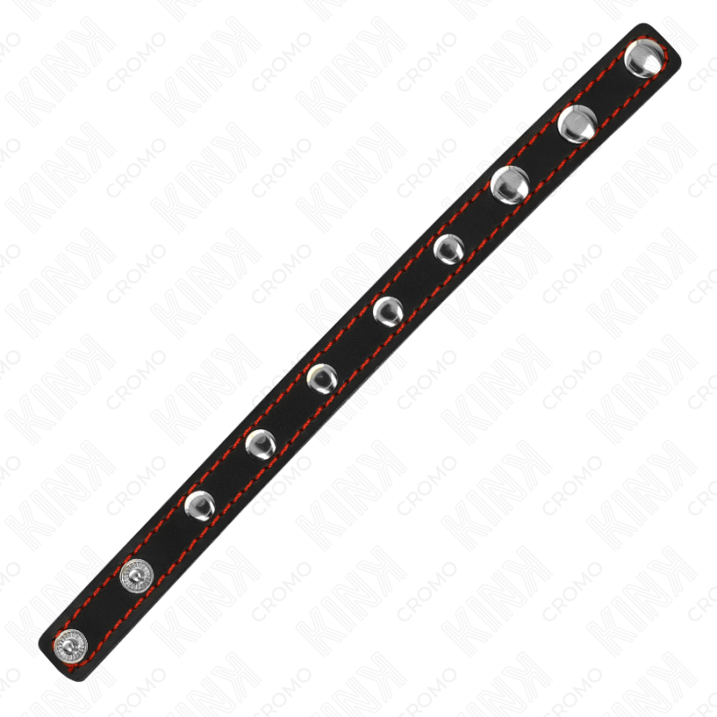 KINK ANILLO PENE CUERO CON CIERRE A PRESIoN FORRO ROJO 21 X 15 CM