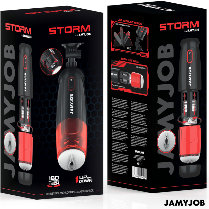 JAMYJOB STORM MASTURBADOR VAGINA AUTOMaTICO 10 MODOS ROTACIoN Y EMPUJE