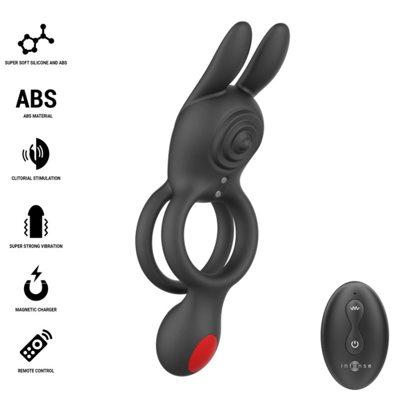 INTENSE QUINN ANILLO DOBLE CON VIBRACIoN CONTROL REMOTO