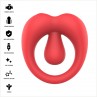 INTENSE RUSSELL ANILLO VIBRADOR CON ESTIMULACIoN DE CLiTORIS ROJO