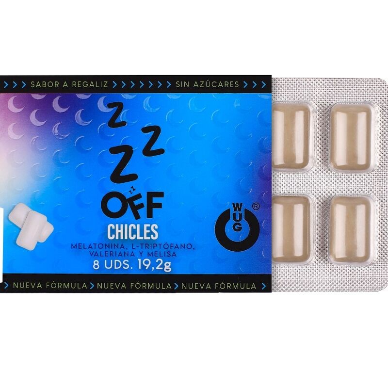 WUG Off El chicle funcional que te ayuda a relajarte y dormir mejor BLISTER 8 UDS