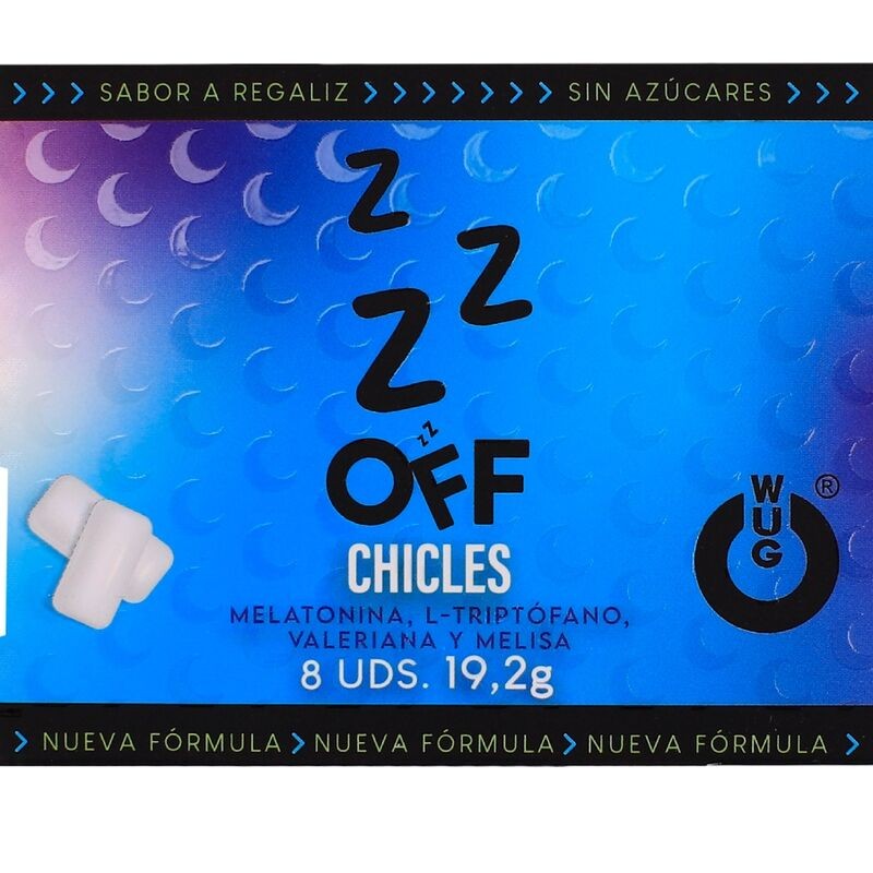 WUG Off El chicle funcional que te ayuda a relajarte y dormir mejor BLISTER 8 UDS