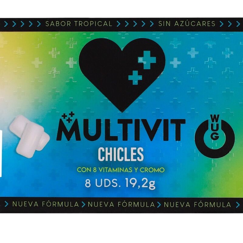 WUG Multivit El chicle funcional que refuerza tus defensas cada dia BLISTER 8 UDS