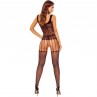 PASSION BS119 BODYSTOCKING FLORAL NEGRO
