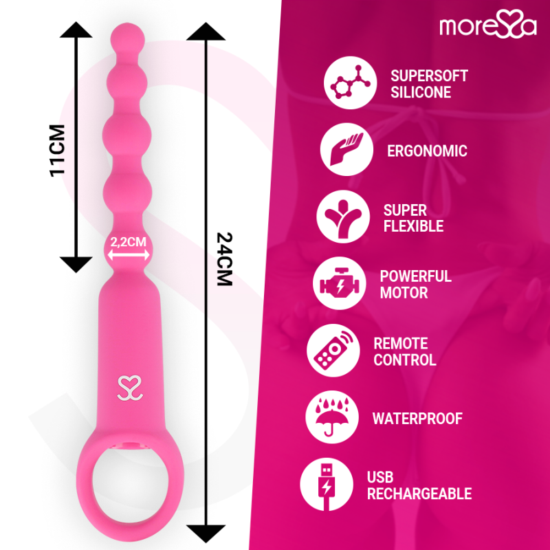 MORESSA RONIE POTENTE ROSARIO ANAL CONTROL REMOTO ROSA