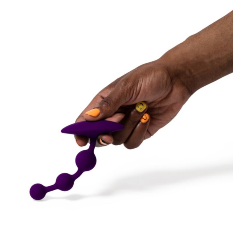 ROMP AMP PURPLE BOLAS ANALES FLEXIBLES DE SILICONA 125 CM MORADO