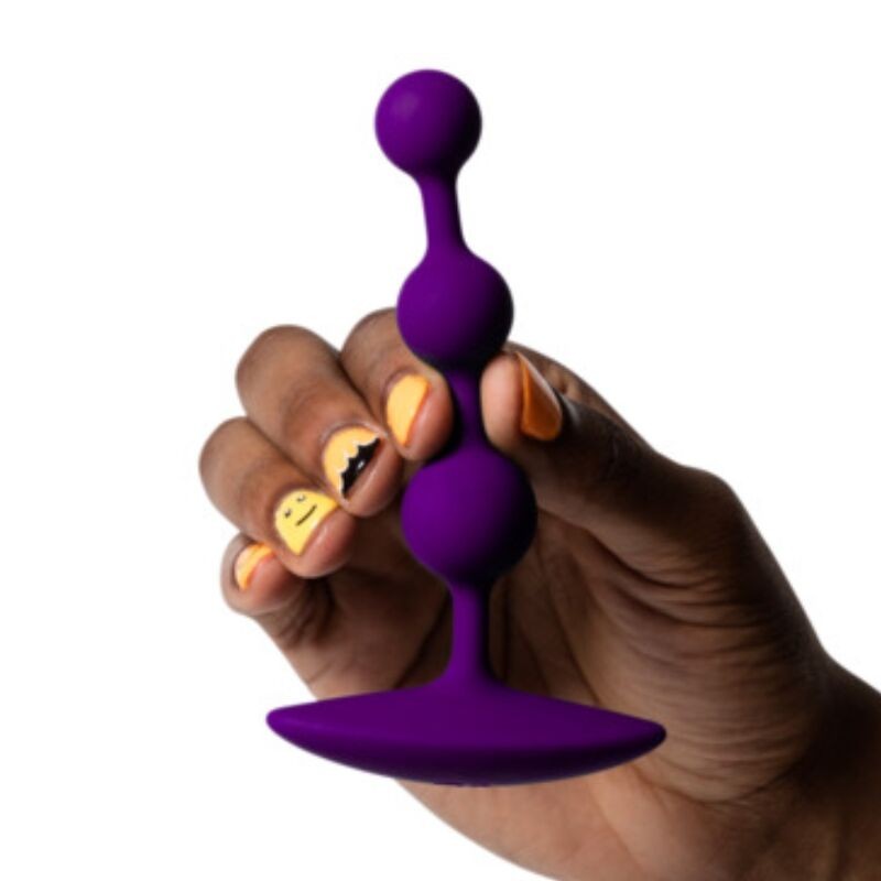ROMP AMP PURPLE BOLAS ANALES FLEXIBLES DE SILICONA 125 CM MORADO