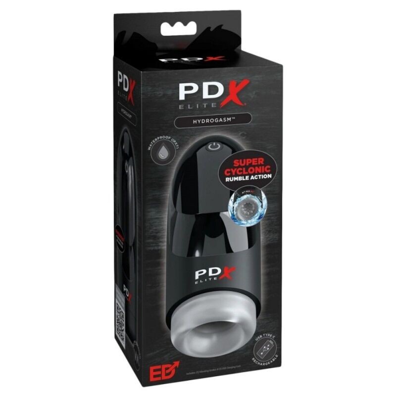 PDX ELITE MASTURBADOR HYDROGASM CON VIBRACIoN CICLoNICA 20 CM