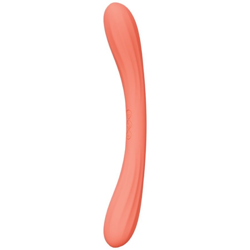 LELO BOOMERANG VIBRADOR DE DOBLE EXTREMO ROJO CORAL