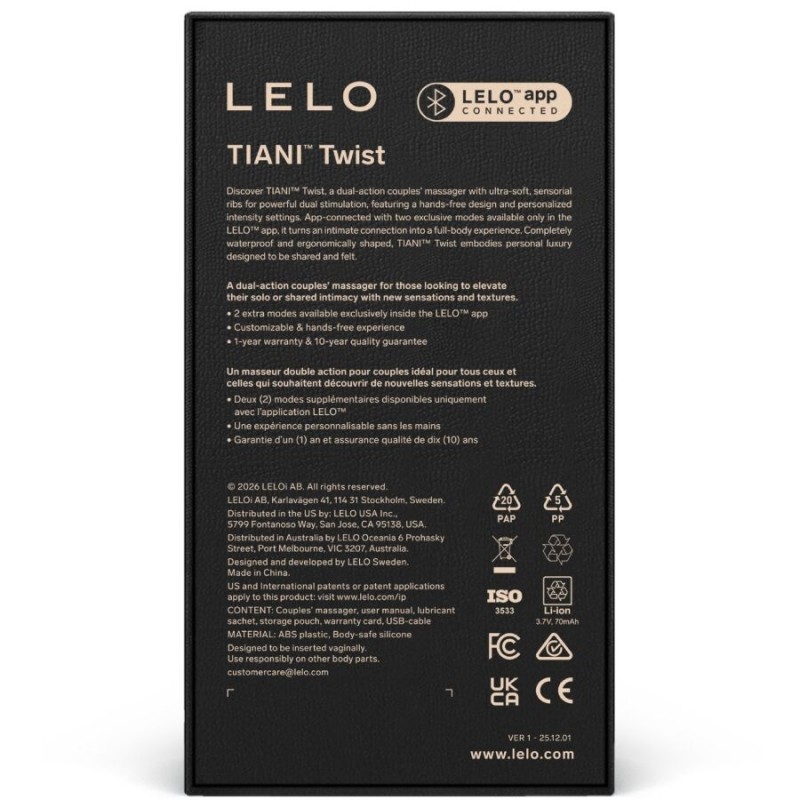 LELO TIANI TWIST VIBRADOR PARA PAREJAS CELESTE