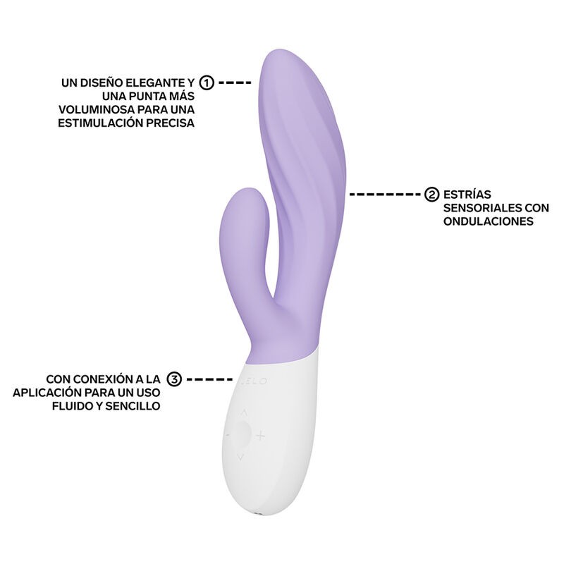 LELO INA TWIST VIBRADOR RABBIT PUNTO G Y CLiTORIS LAVANDA
