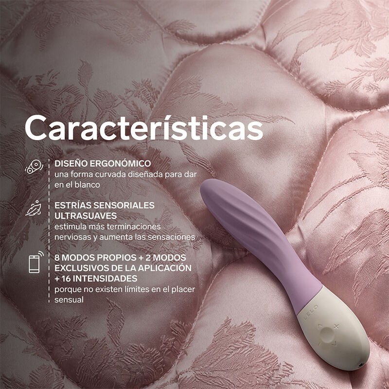 LELO MONA TWIST VIBRADOR PARA PUNTO G RECARGABLE APP CONTROL LAVANDA LILA