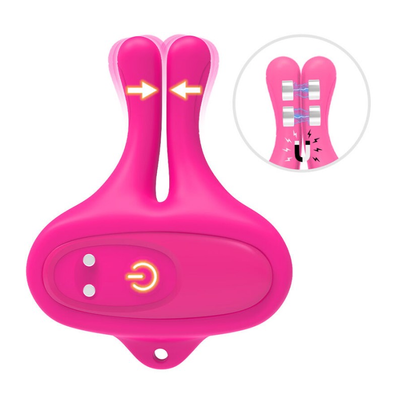 ARMONY PINZAS PARA PEZONES MAGNeTICA CON VIBRACIoN FORMA CONEJO ROSA