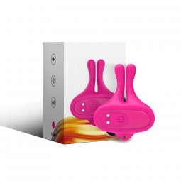 ARMONY PINZAS PARA PEZONES MAGNeTICA CON VIBRACIoN FORMA CONEJO ROSA