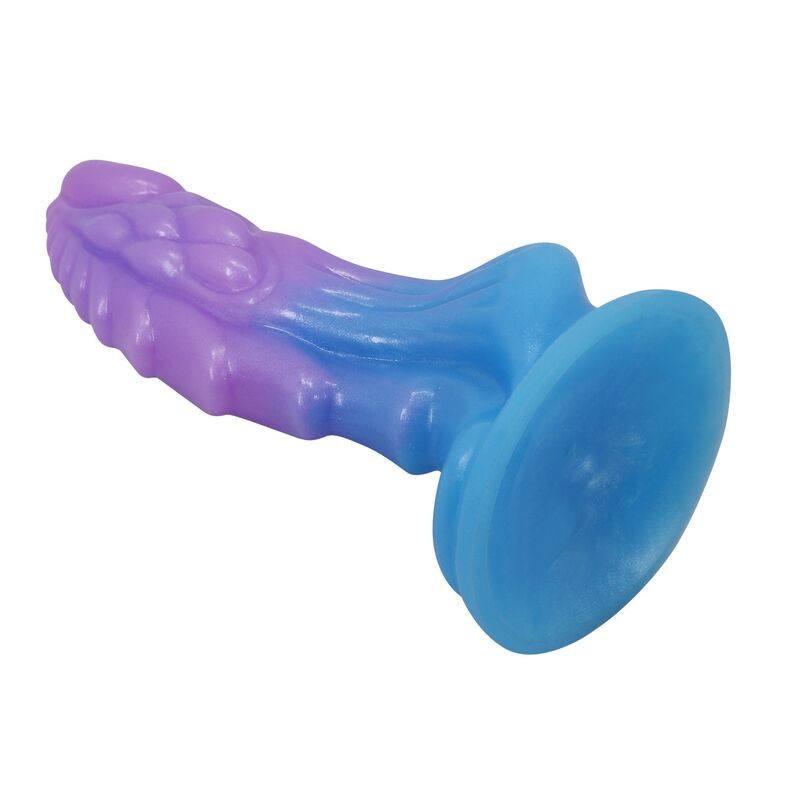 POWER MONSTERS ATLANTEANS DILDO REALiSTICO CON VENTOSA 19 CM Ø 5 CM AZUL Y MORADO