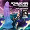 POWER MONSTERS ATLANTEANS DILDO REALiSTICO CON VENTOSA 19 CM Ø 5 CM AZUL Y MORADO