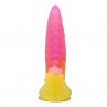 POWER MONSTERS RIPPLIED MONSTER DILDO FANTASiA CON VENTOSA 225 CM Ø 55 CM ROSA Y AMARILLO