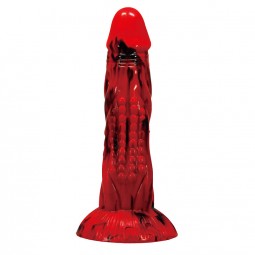 POWER MONSTERS MINOTAUR DILDO FANTASiA CON VENTOSA 21 CM Ø 5 CM ROJO Y NEGRO