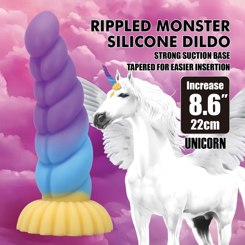 POWER MONSTERS UNICORN DILDO TRICOLOR 22 CM Ø 5 CM