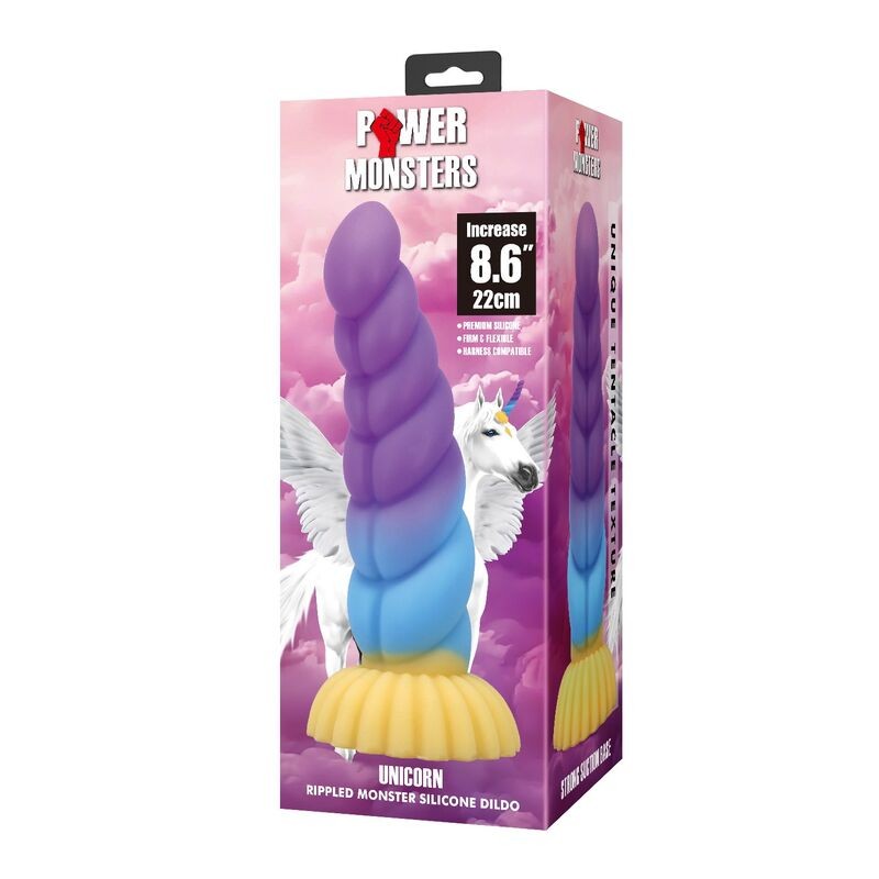 POWER MONSTERS UNICORN DILDO TRICOLOR 22 CM Ø 5 CM