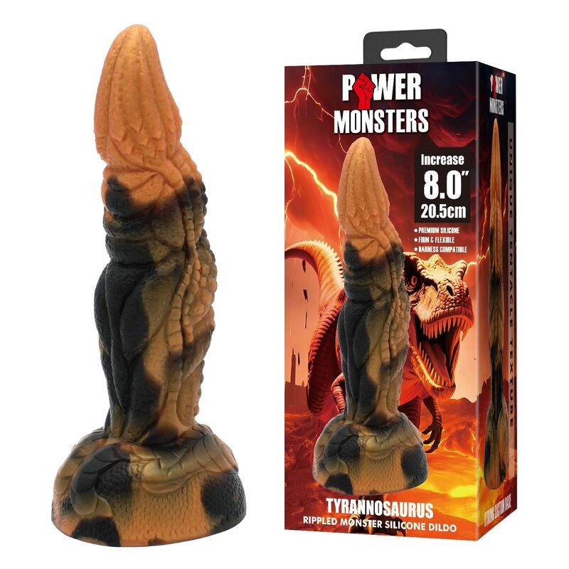 POWER MONSTERS TYRANNOSAURUS DILDO BICOLOR 205 CM Ø 5 CM