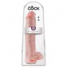 KING COCK DILDO REALISTA CON TESTiCULOS Y VENTOSA 38 CM COLOR NATURAL