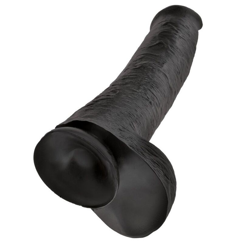 KING COCK DILDO REALISTA CON TESTiCULOS 38 CM COLOR NEGRO