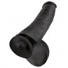 KING COCK DILDO REALISTA CON TESTiCULOS 38 CM COLOR NEGRO