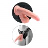 KING COCK PLUS DILDO REALISTA TRIPLE DENSIDAD CON TESTiCULOS OSCILANTES 23 CM COLOR NATURAL