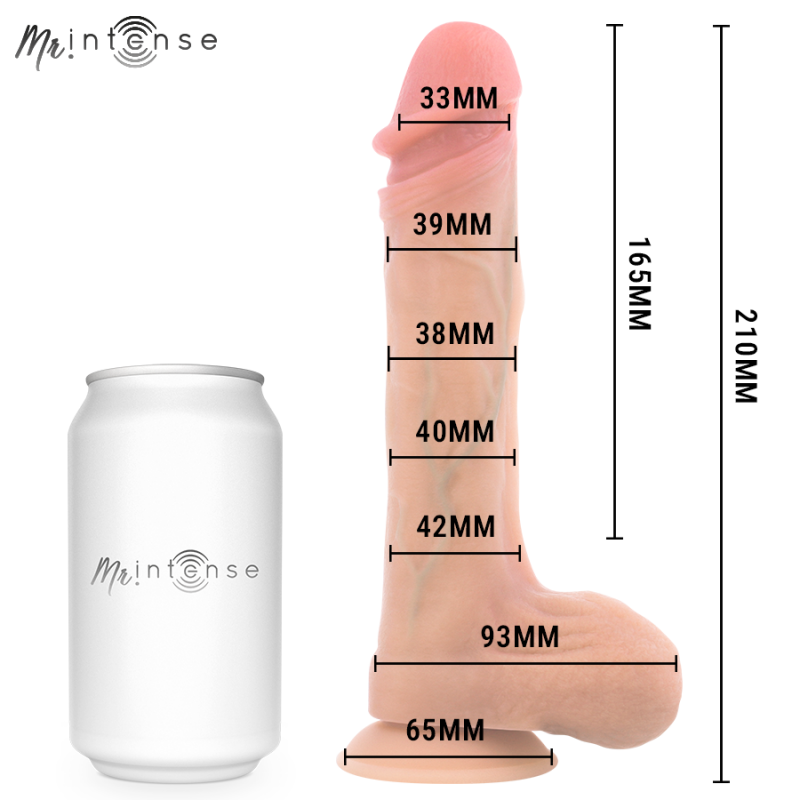 MR INTENSE BRADLEY DILDO VIBRADOR SILICONA CON EFECTO CALOR Y CONTROL REMOTO 21 CM Ø 42 CM