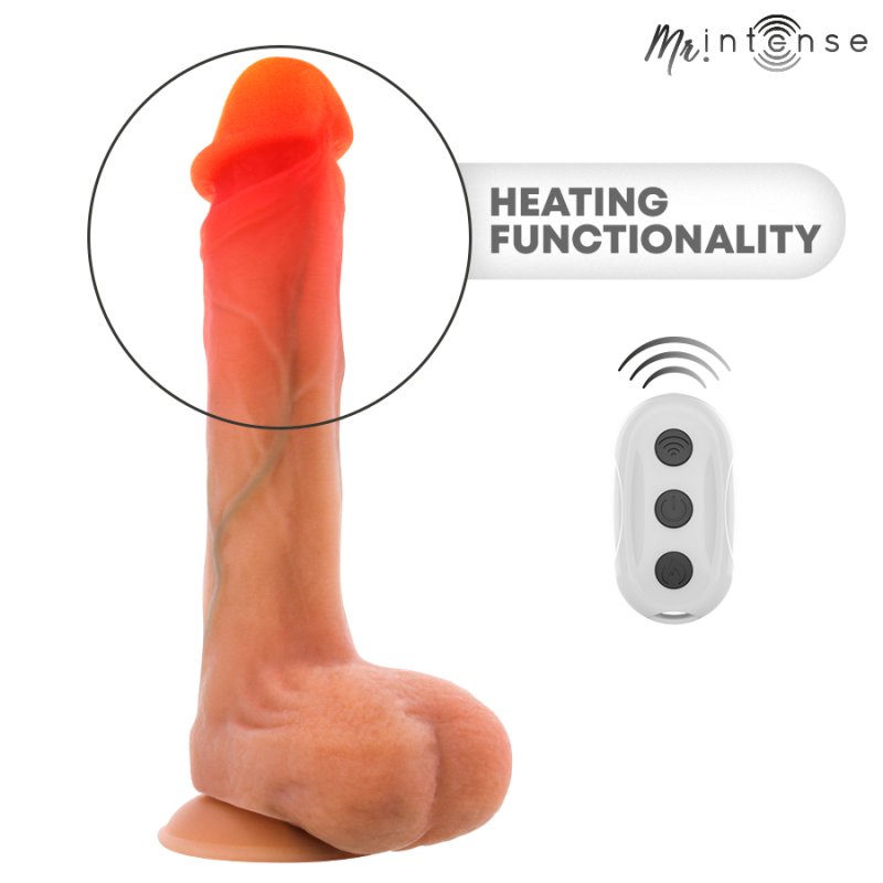 MR INTENSE BRADLEY DILDO VIBRADOR SILICONA CON EFECTO CALOR Y CONTROL REMOTO 21 CM Ø 42 CM