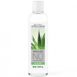 MIXGLISS GEL NU 2 EN 1 LUBRICANTE BASE AGUA Y MASAJE NURU ALOE VERA 150 ML