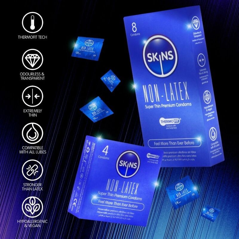 SKINS PRESERVATIVOS SIN LATEX PACK 4