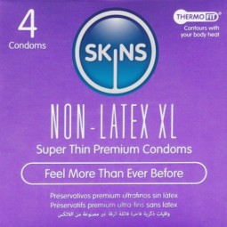 SKINS PRESERVATIVOS SIN LATEX XL PACK 4