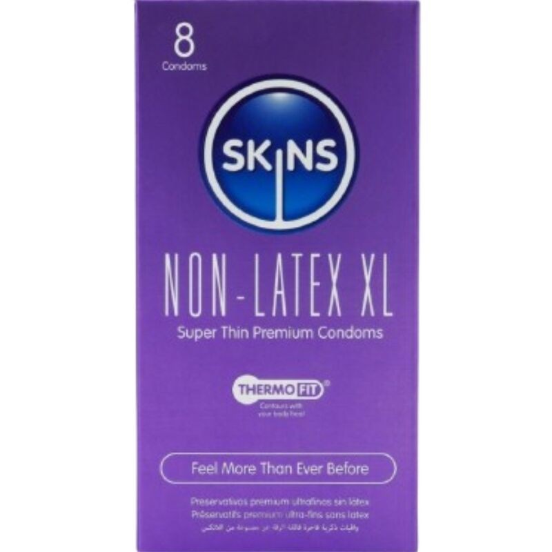 SKINS PRESERVATIVOS SIN LATEX XL PACK 8