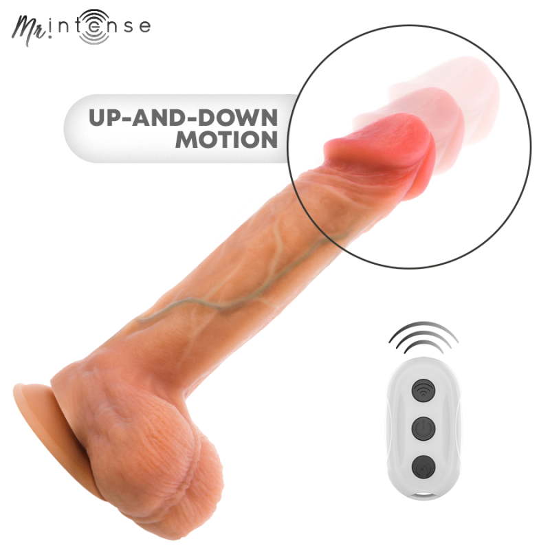 MR INTENSE LOGAN DILDO VIBRADOR SILICONA CON EFECTO CALOR Y CONTROL REMOTO 20 CM Ø 41 CM