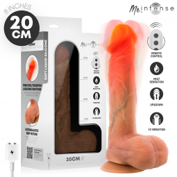 MR INTENSE LOGAN DILDO VIBRADOR SILICONA CON EFECTO CALOR Y CONTROL REMOTO 20 CM Ø 41 CM